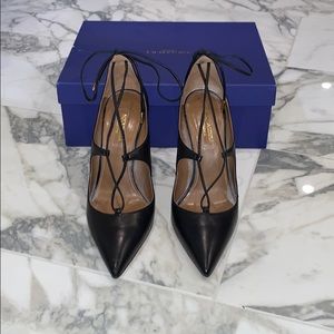 Aquazzura Christy Black Heels